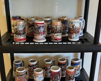 Budweiser beer steins