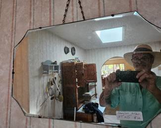 Another frameless art deco mirror $100