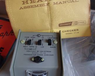 HEATHKIT TRANSISTOR DIODE CHECKER WITH ASSEMBLY MANUAL