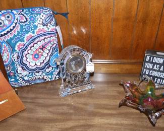 SETH THOMAS METRANOME, WATERFORD GOLF CLOCK, VERA BRADLEY IPAD COVER