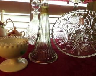 FENTON SILVERCREST COMPOTE, ETC
