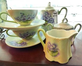 ANTIQUE HANDPAINTED TEA SET