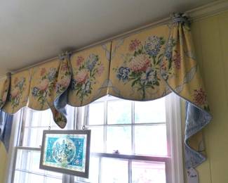 WINDOW TREATMENTS FOR DOUBLE WINDOW, KITCHEN WINDOW, & 2 OVER THE DOOR