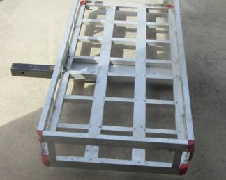 Aluminum car luggage carrier. 
