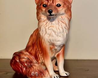 Vintage ceramic fox figurine handmade in Staffordshire, England by Coopercraft.