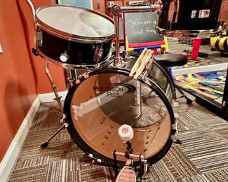 Child's drum set.