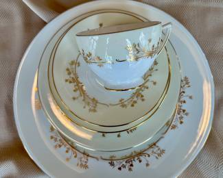 Vintage Minton "Gold Pandora" bone china made in England.  Multiple sets available.