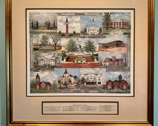 "Historic Landmarks of LaGrange" art print.