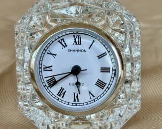 Shannon lead crystal clock.