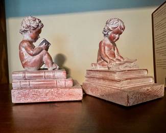 Terra cotta bookends.