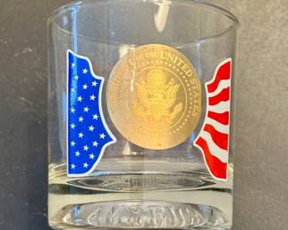 Presidential seal rock glass.