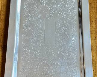 FB Rogers Silver Co silver-plated serving tray.