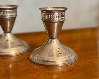 Duchin Creation sterling silver candlesticks.