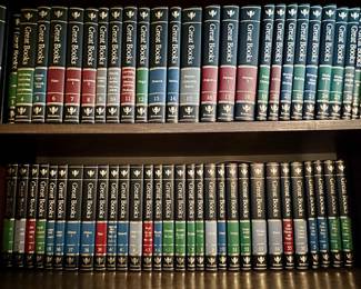 Great Books of the Western World published by Encyclopedia Brittanica.  Complete set of 60 volumes.  Excellent condition.