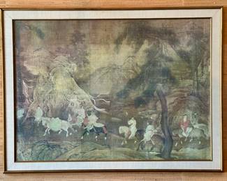 Tang Dynasty art "Emperor XuanZong's Flight to Shu".