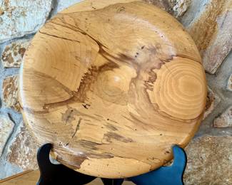Hand-turned bowl of spalted maple.