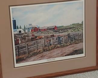Matt/framed Grandpa's farm print by Brenda Holz number 9 of 250