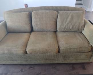 Green fabric couch
