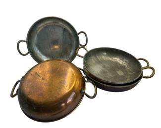 Copper & brass sauté pans