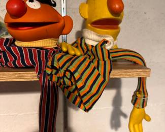 Bert and Ernie for sale in person.