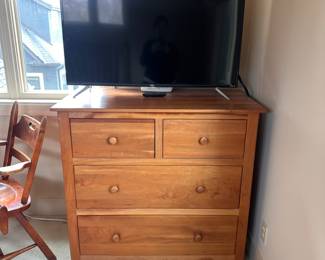 $360. Four drawer wood dresser in very good condition. 41"w x 21"d x 38.5"h.
