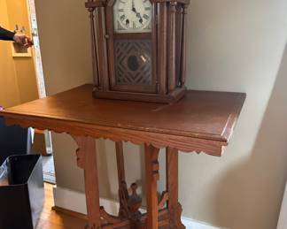 $100. Antique side table. 28"w x 20"d x 29"h.