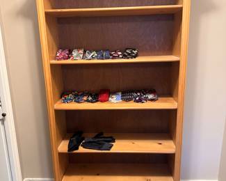 $110. Maple adjustable 5 shelf bookcase. 40"w x 15"d x 72"h.