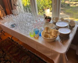 More glassware for sale in person.