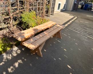 $60. Two wood benches for sale. 72"w x 14.5"d