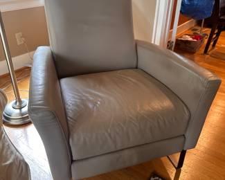 View of chair when not reclined.