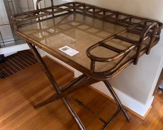 $280. Bamboo Folding Bar 20"w x 22"d x 35"h.