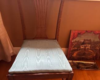 $90. Set of 6 vintage dining chairs. One chair is an arm chair.