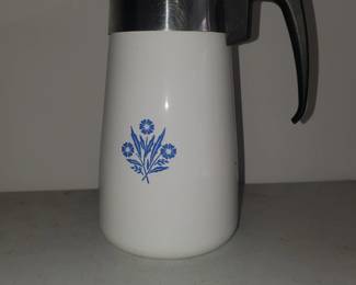 Vintage Corning Ware Blue Cornflower 9 cup coffee pot/Percolator