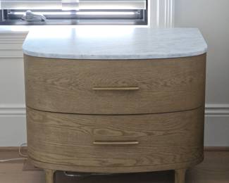 Arhaus Danny with Marble Top Nightstand