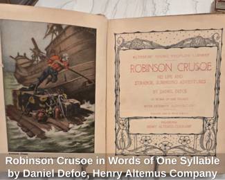 Robinson Crusoe in Words of One Syllable by Daniel Defoe, Henry Altemus Company Edition second image