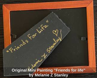 Original Mini Painting Friends for life by Melanie Z Stanley second image