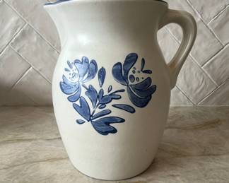 Vintage Pfaltzgraff Yorktowne Blue Floral Pitcher