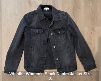 Wishlist Womens Black Denim Jacket Size S