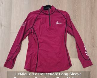 LeMieux Le Collection Long Sleeve Equestrian Base Layer Top  Mulberry