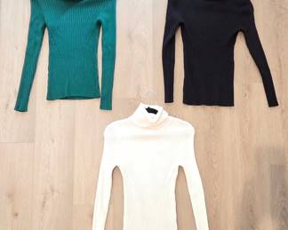 Ribbed Turtleneck Sweaters Set of 