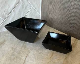World Market Black Square Bowls Set