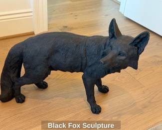 Black Fox Sculpture