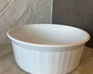 CorningWare French White Fluted Round Casserole Dish