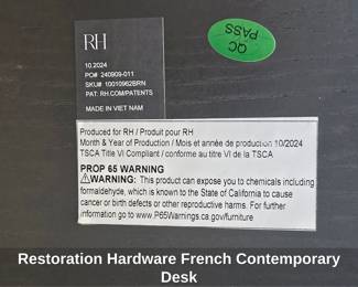 Restoration Hardware French Contemporary Desk B 