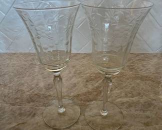 Colony Danube Etched Glass Stemware Set