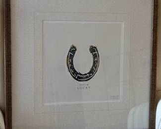 C. Barrett Equestrian Study No. Feeln Lucky Framed Print