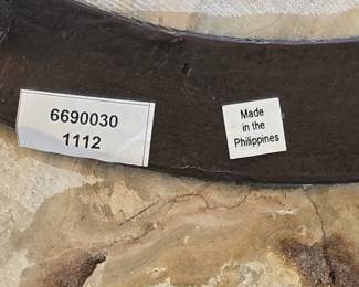 Chiseled Cream Travertine Side Table with Black Iron Base 