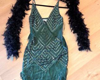 Misschen Sequin and Fringe Flapper Dress