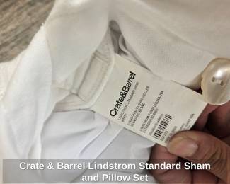 Crate Barrel Lindstrom Standard Sham and Pillow Set 