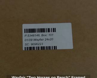 Wayfair Two Horses on Beach Framed Print second image
